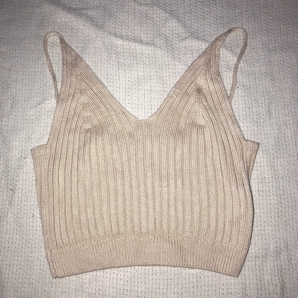 Cream Crop top